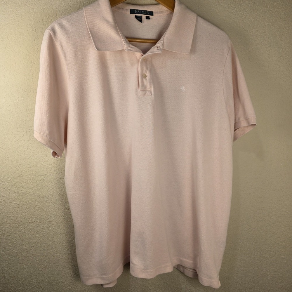 LAUREN RALPH LAUREN Mens Short Sleeve Pink Polo Shirt In Size XXL‎